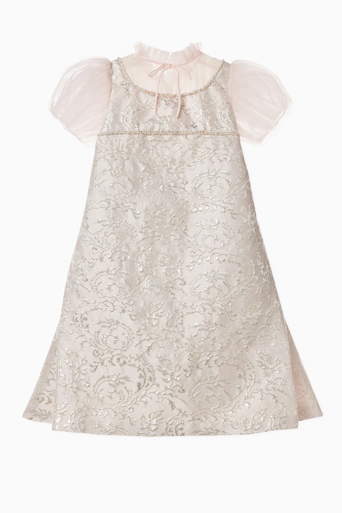 

Bridgeton Dress in Brocade, Pink