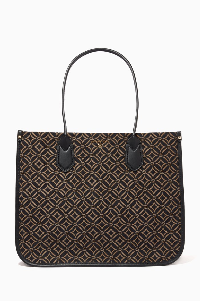 

Large Heidi Tote Bag in Logo Jacquard, Neutral
