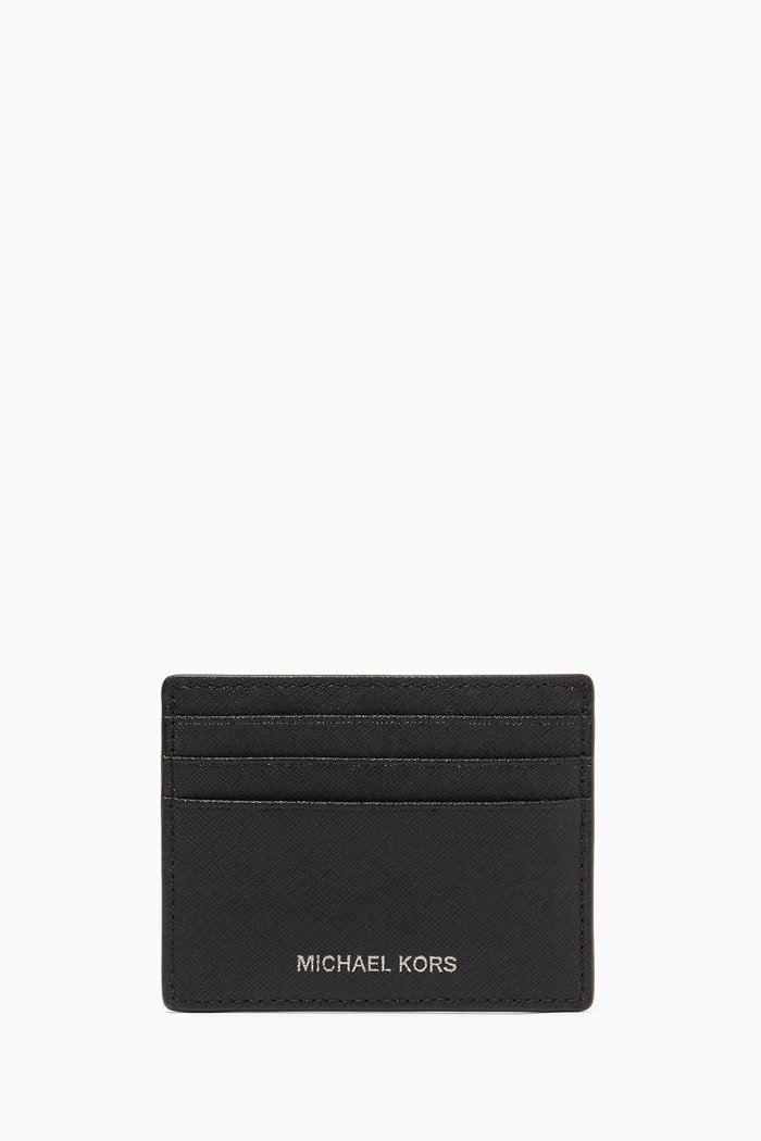 

Harrison Tall Card Case in Crossgrain Leather, Black