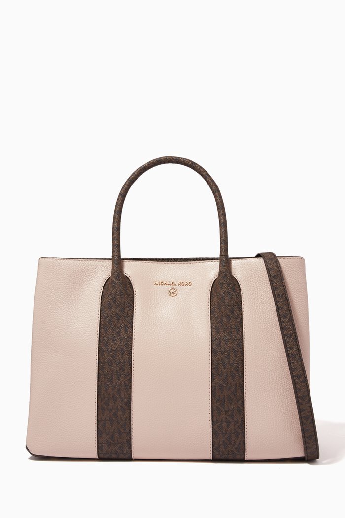 

Large Austin Satchel Bag in Leather, Pink