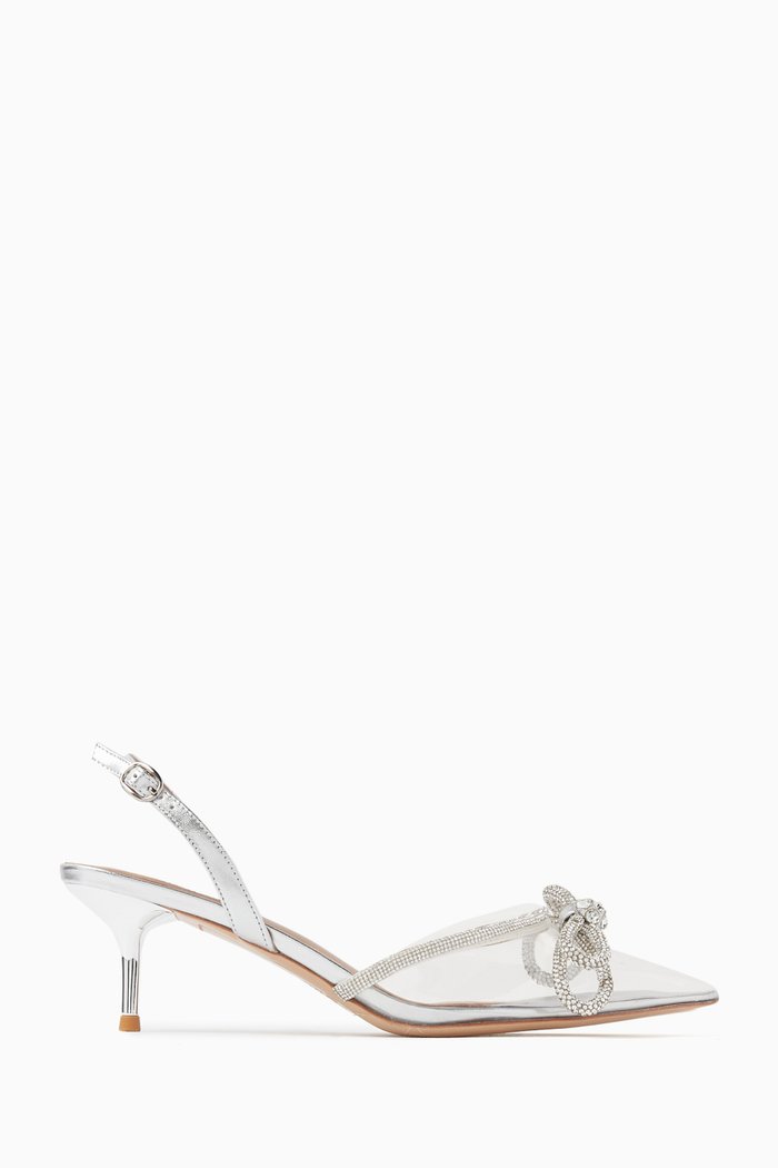 

Aleix 50 Slingback Pumps in Plexi, Silver