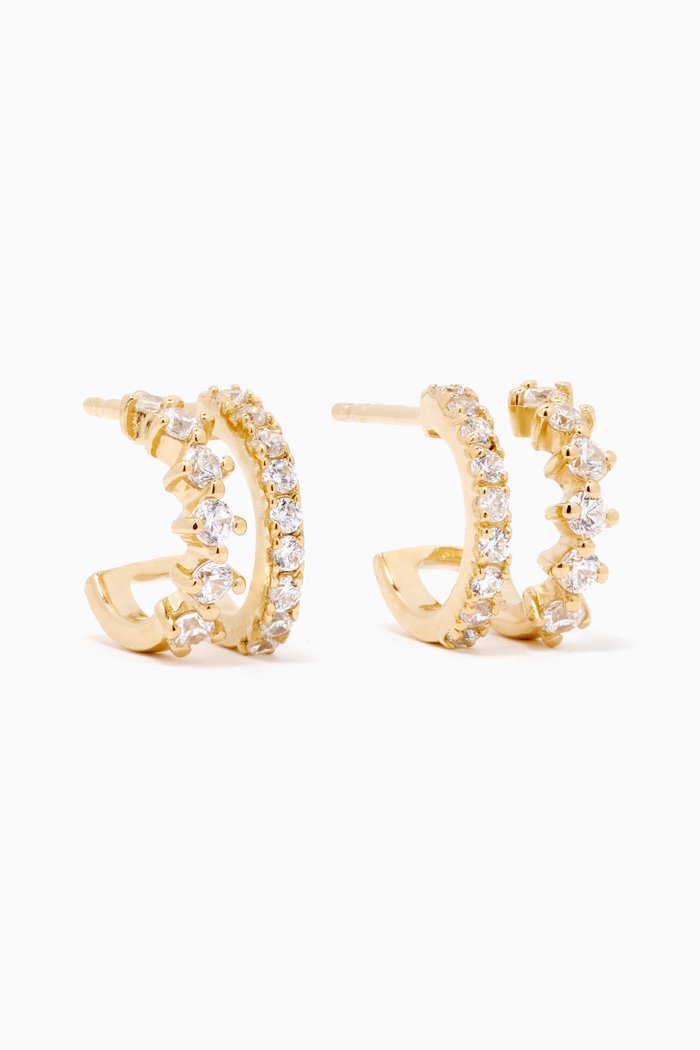 

Rubi Hoop Earrings in 18kt Gold-plated Sterling Silver