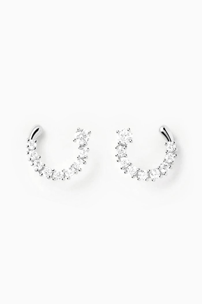 Leona Hoop Earrings in Sterling Silver