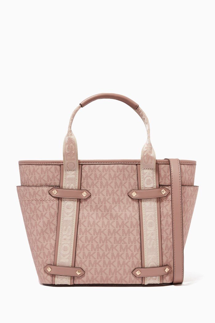 

Small Maeve Tote Bag in Logo Canvas, Pink