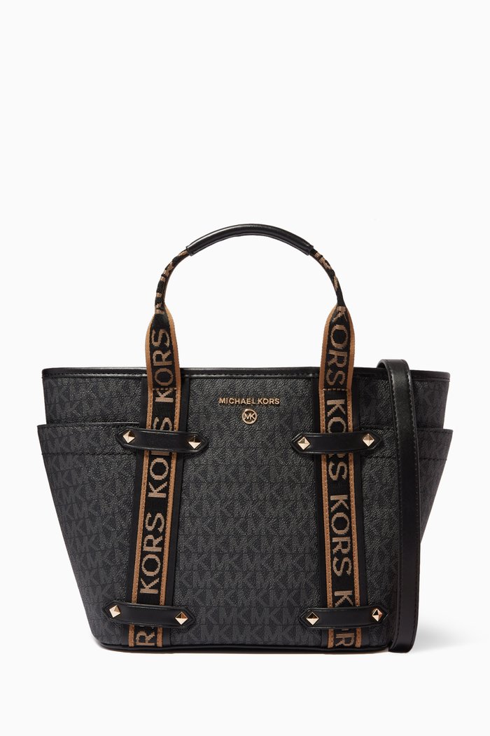 

Small Maeve Tote Bag in Logo Canvas, Black