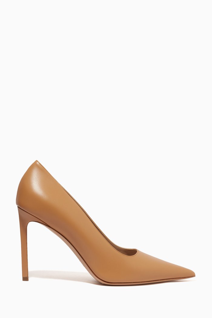 

Martine Runway Pumps in Leather, Brown