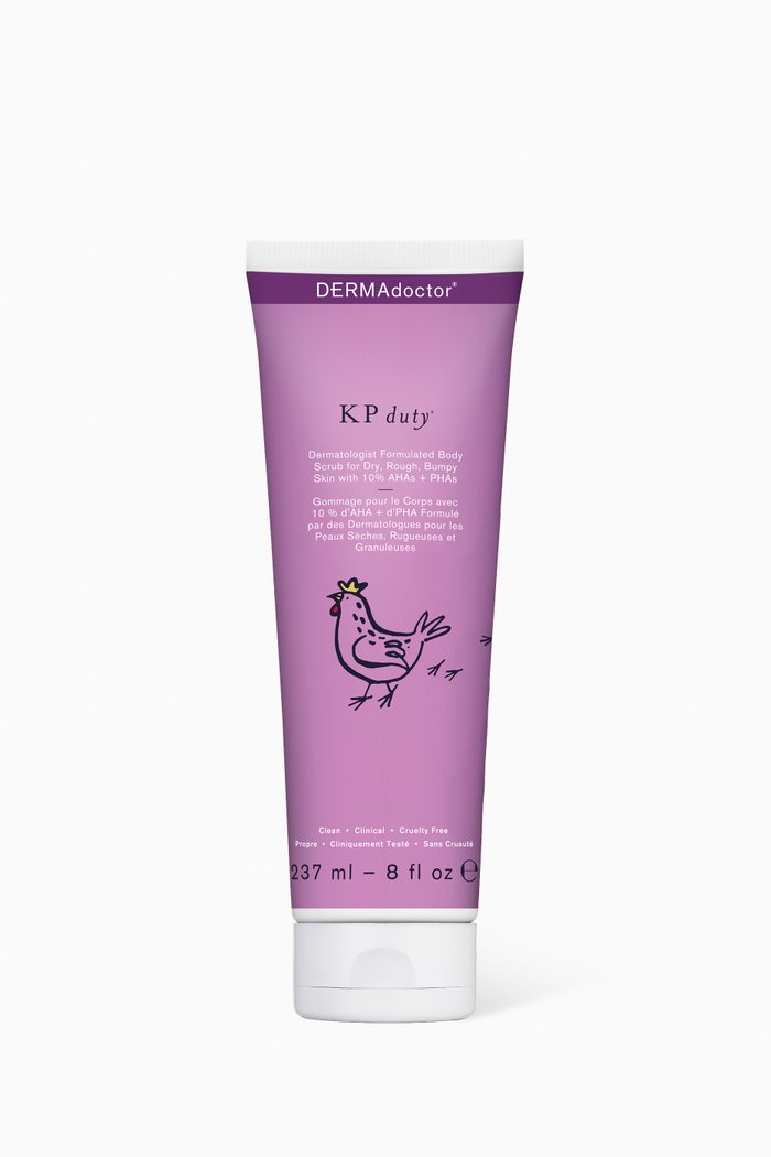 

KP Duty Body Scrub for Dry, Rough, Bumpy Skin with 10% AHAs + PHAs, 237ml, Colourless