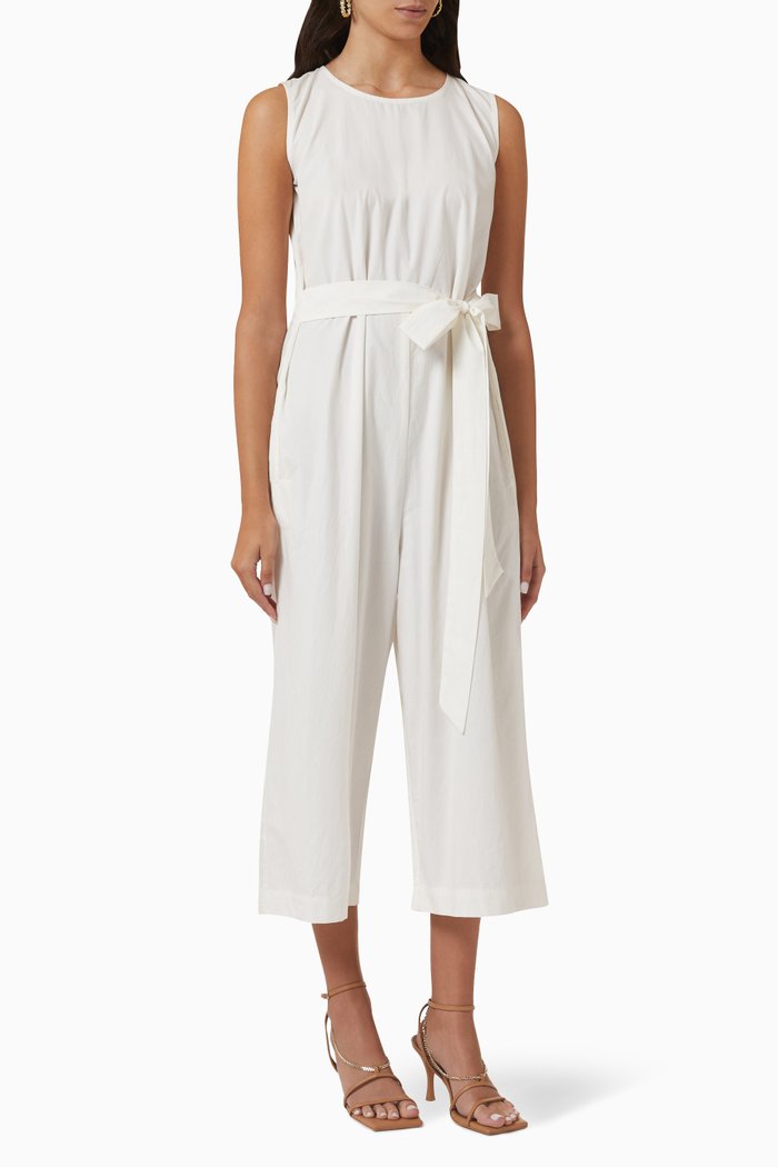 

Belted Jumpsuit in Cotton, Neutral