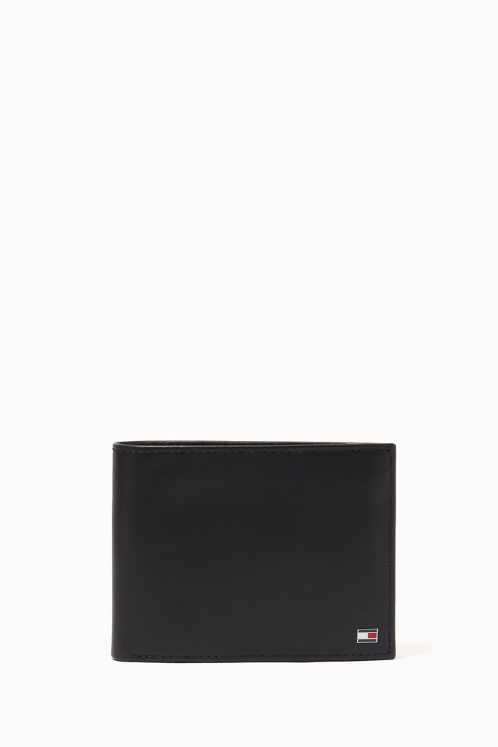 

Eton Coin Pocket Wallet in Leather, Black