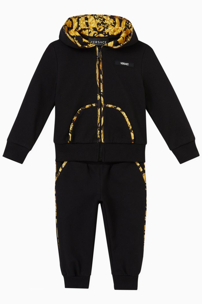 

Barocco Tracksuit in Cotton Jersey, Black