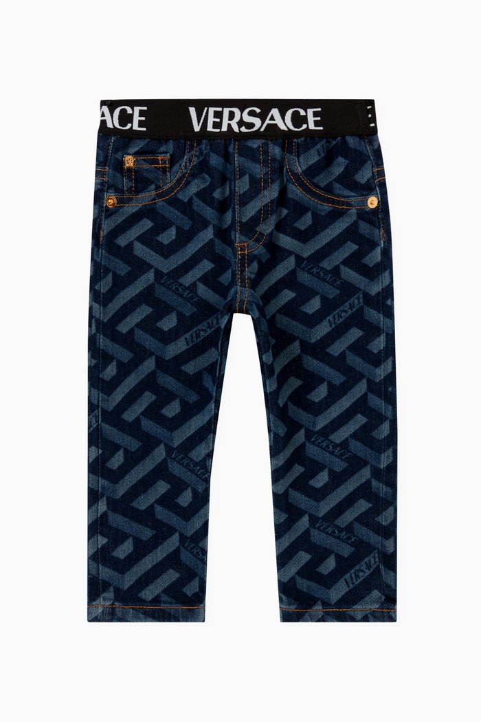 

La Greca Jeans in Cotton Denim, Blue