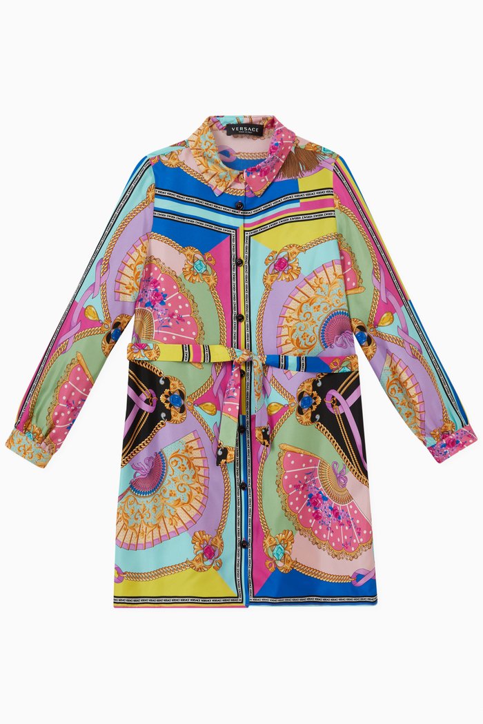 

Barocco Shirt Dress in Silk, Multicolour