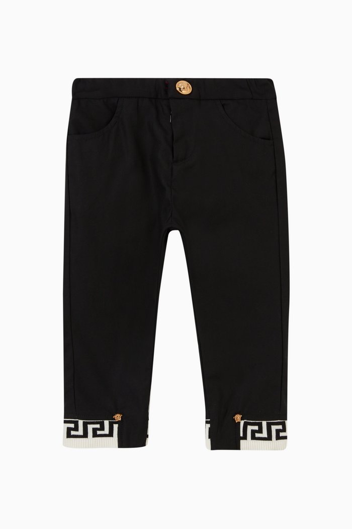 

Greca Pants in Cotton Twill, Black