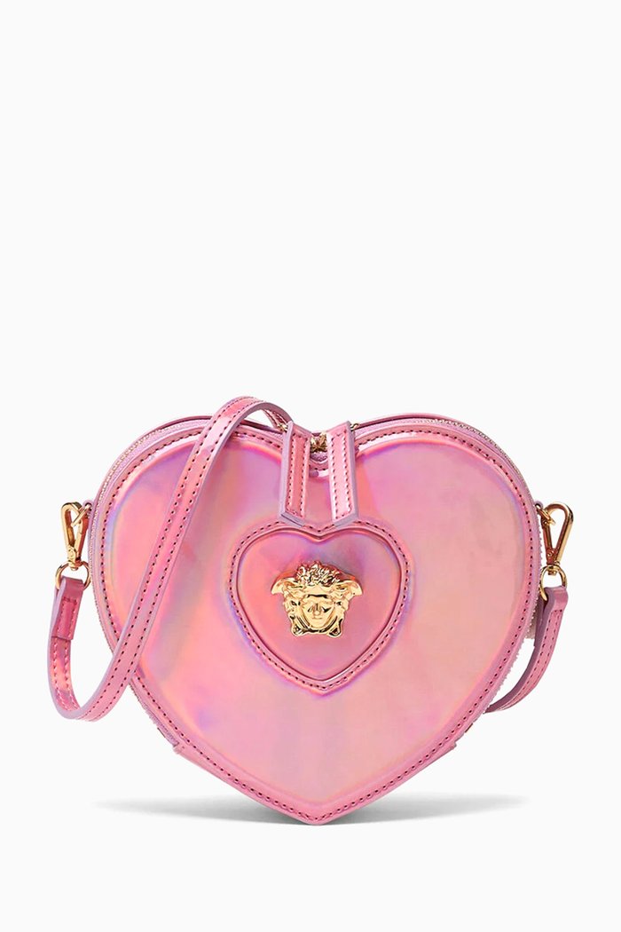 

Heart La Medusa Crossbody Bag in Faux Leather, Pink