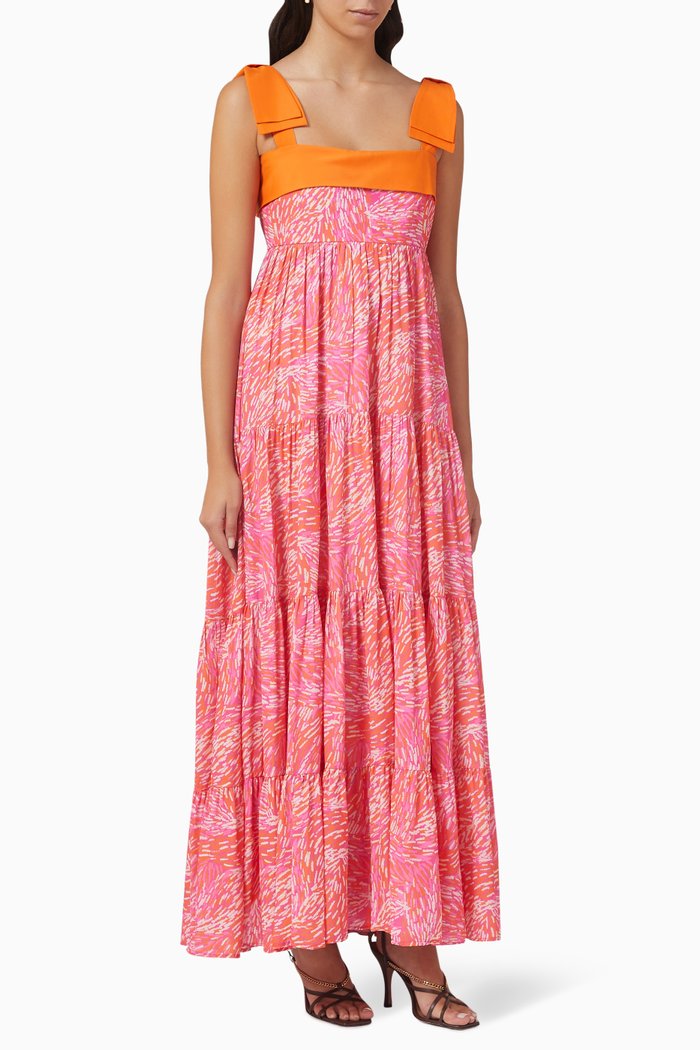 

Cayetana Printed Maxi Dress, Pink