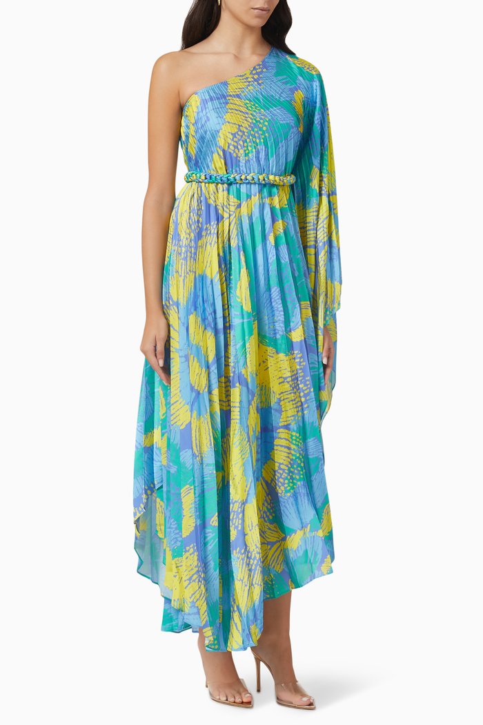 

Fatima One-shoulder Maxi Dress, Blue