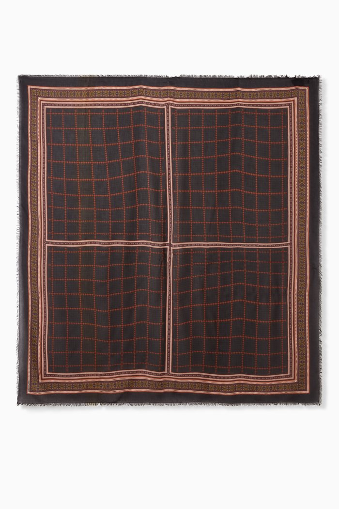 

Square Scarf in Modal & Cashmere, Black