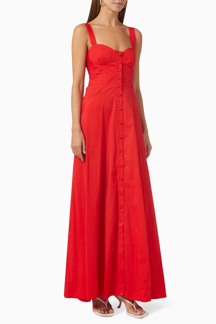 

Clementine Maxi dress in Polyester, Red