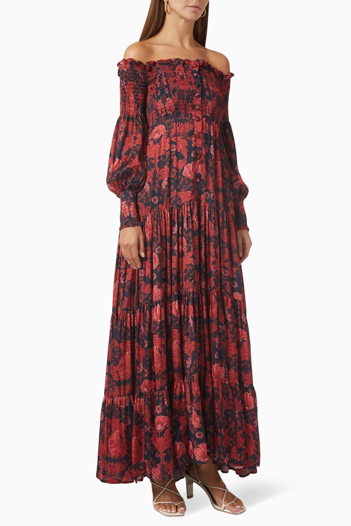 

Marianne Maxi Dress in Polyester, Red