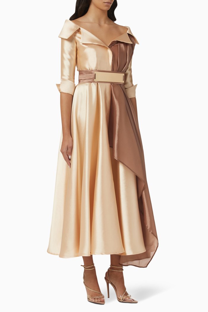 

Belted Maxi Dress, Brown