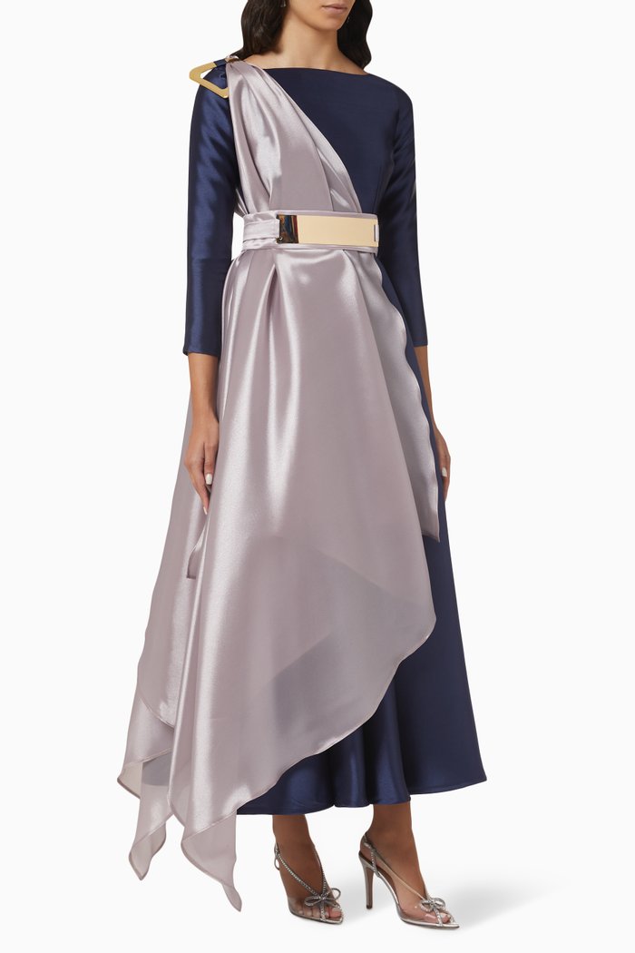 

Belted Maxi Dress, Blue