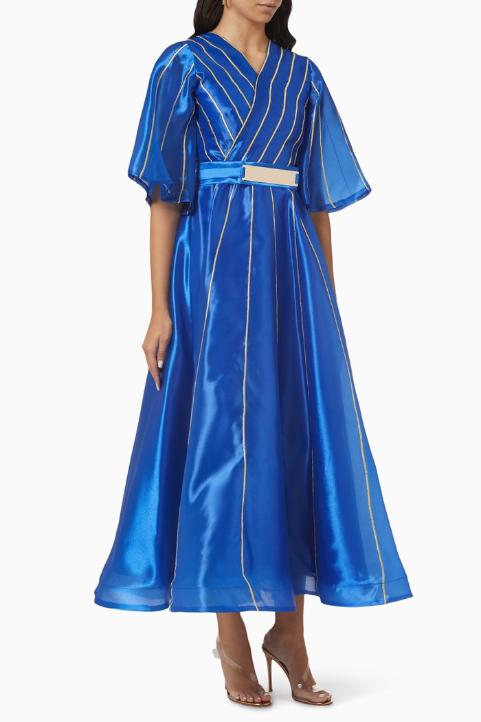 

Belted Maxi Dress, Blue