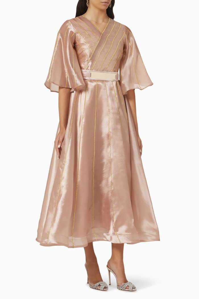 

Belted Maxi Dress, Brown