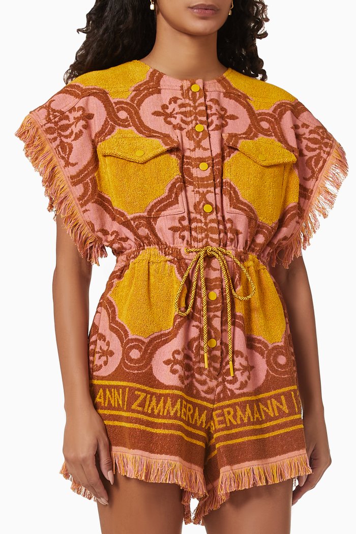 

Cira Romper in Cotton Terrycloth, Multicolour