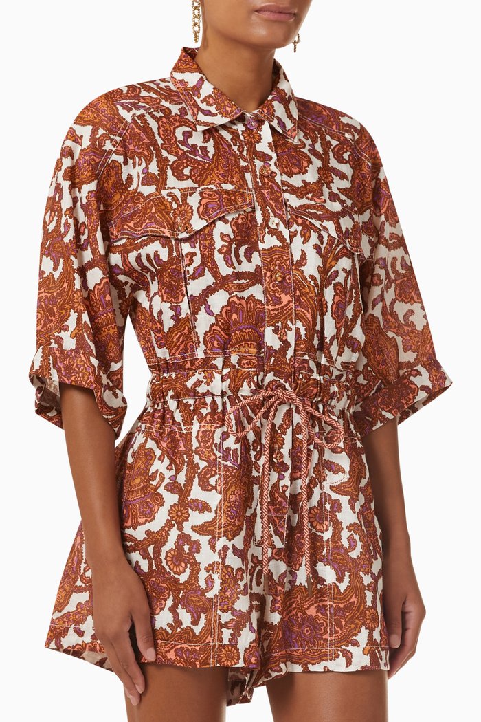 

Tiggy Utility Playsuit in Cotton, Multicolour