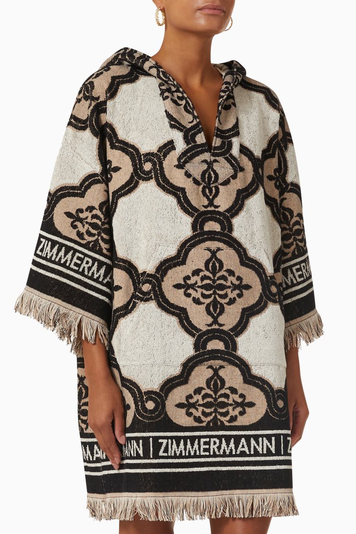 Clover Mini Dress in Terry Towel, Black