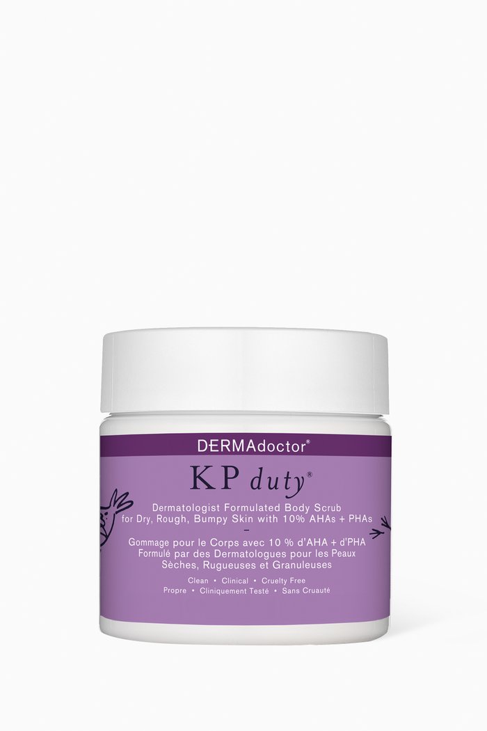 KP Duty Body Scrub for Dry, Rough, Bumpy Skin with 10% AHAs + PHAs, 473ml, Colourless