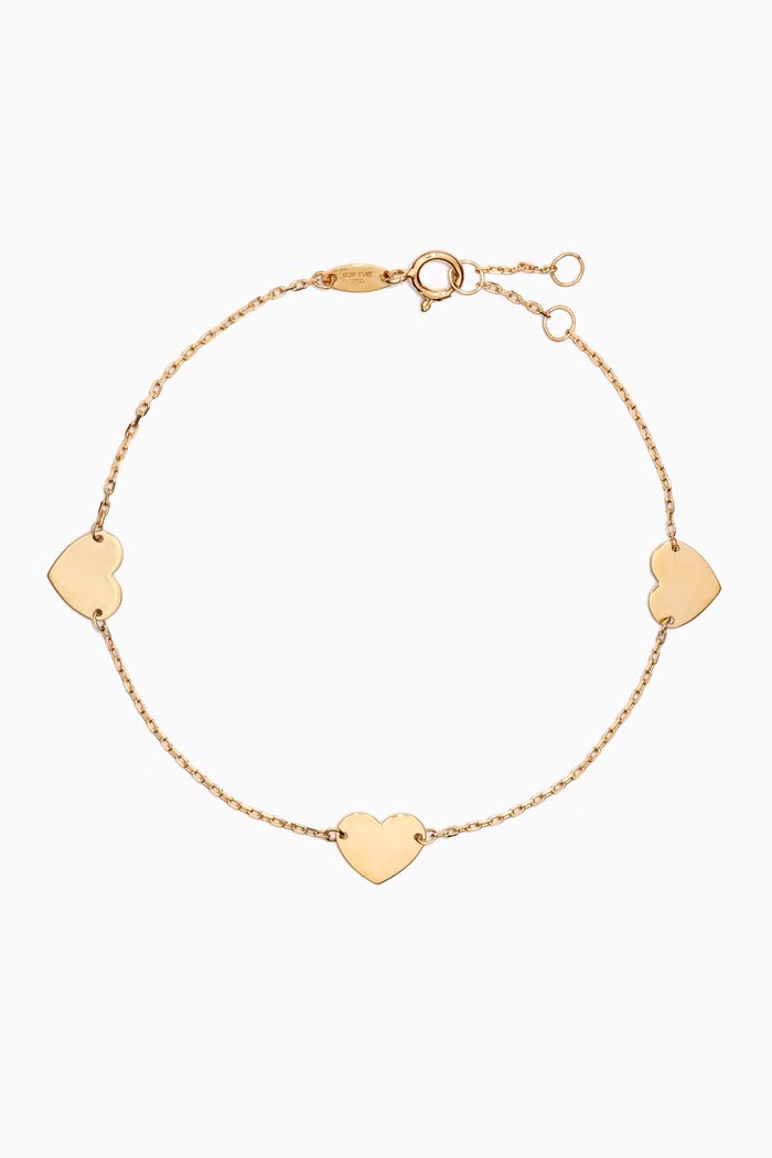 

Lydia Heart Bracelet in 18kt Gold, Yellow