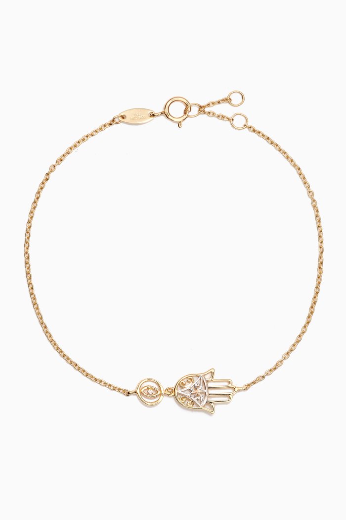 

Lydia Hamsa Bracelet in 18kt Gold, Yellow