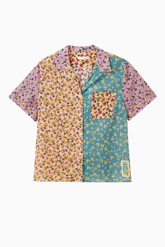 

Tiggy Spliced Beach Shirt in Cotton, Multicolour