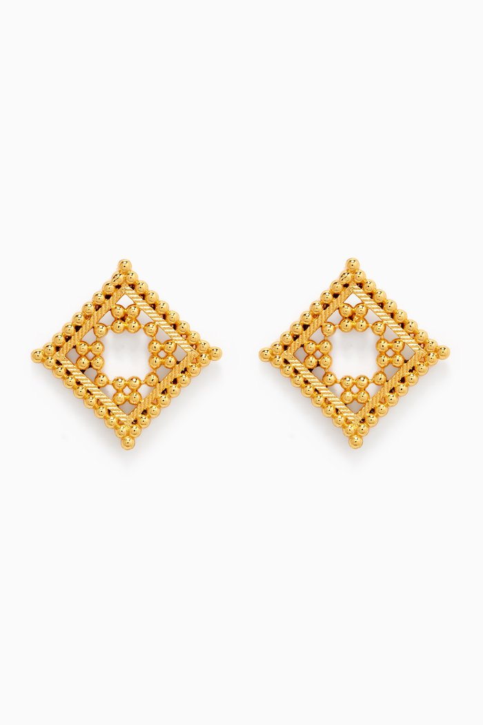 

Ravi Stud Earrings in 24kt Gold-plated Brass