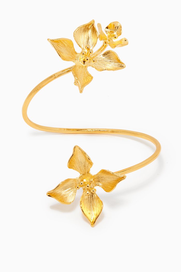 

Blossom Cuff Bracelet in 24kt Gold-plated Brass