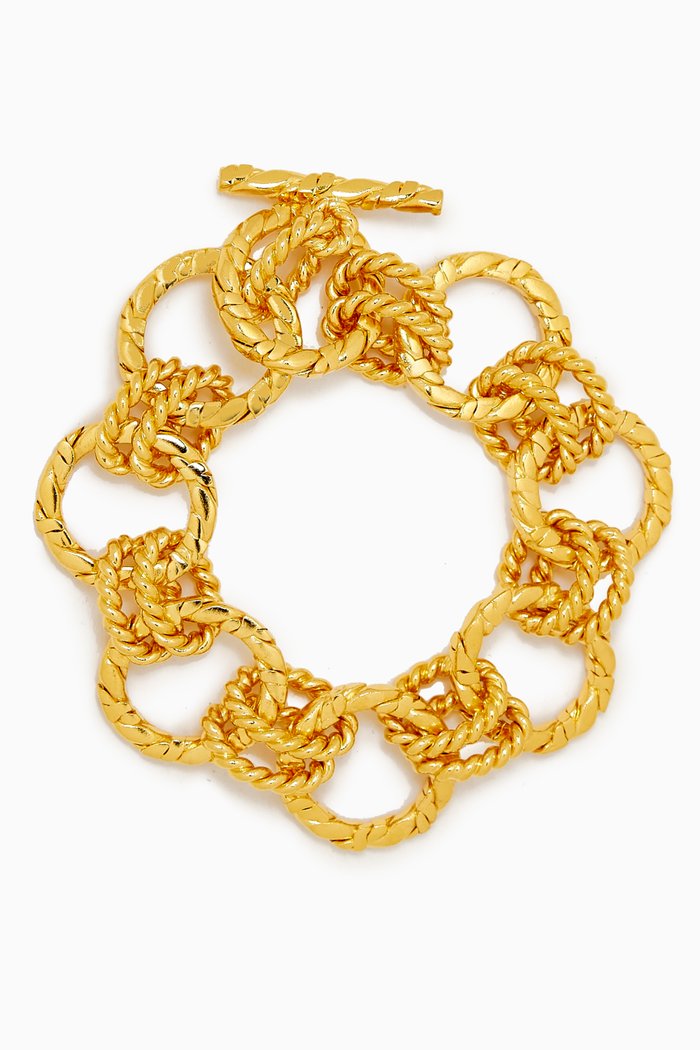 

Retroh Chain Bracelet in 24kt Gold-plated Brass