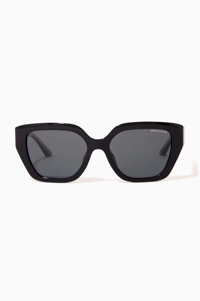 

Classic Square Sunglasses in Acetate, Black