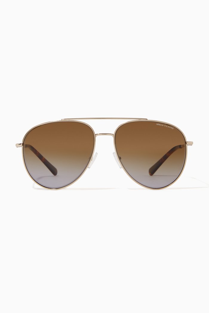 

Aviator Sunglasses in Metal, Gold