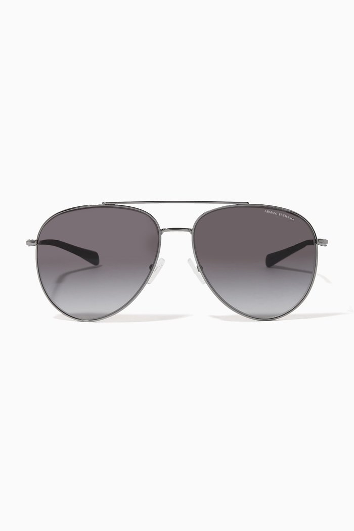 

Aviator Sunglasses in Metal, Silver