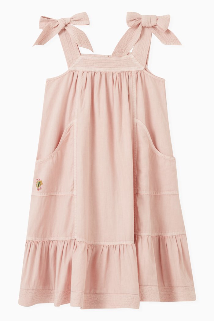 

Clover Utility Dress in Cotton & Linen, Pink