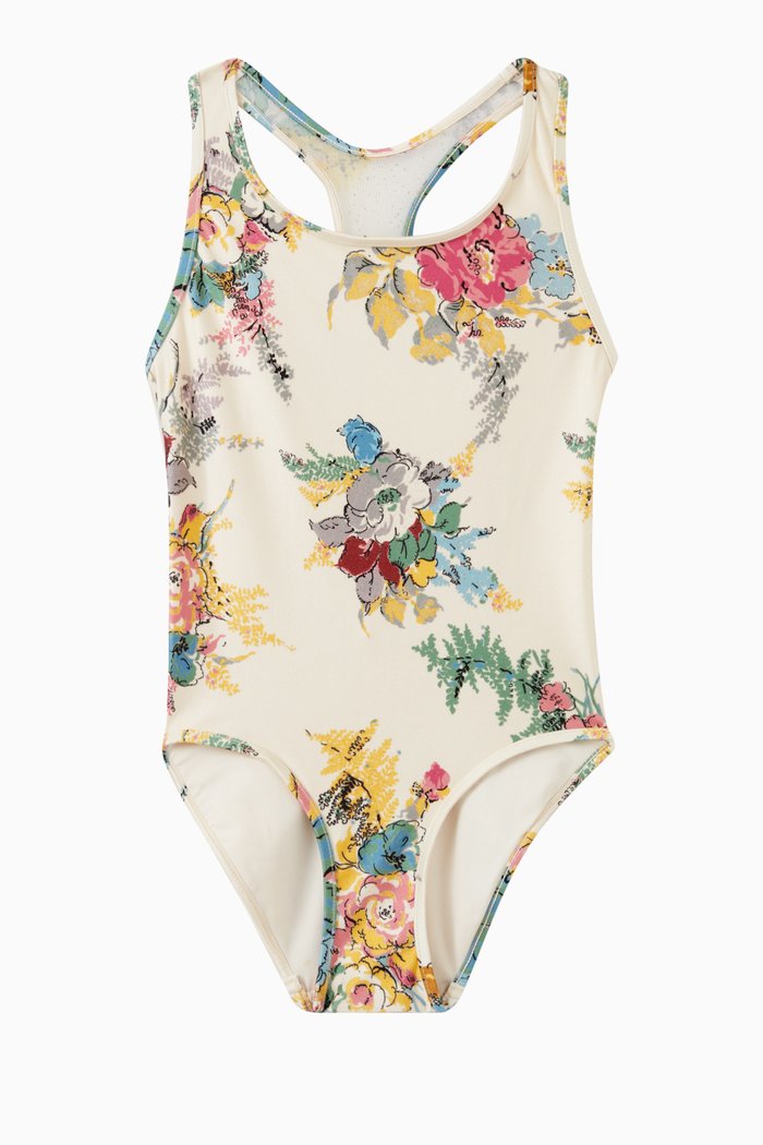 

Clover Floral One-piece Swimsuit in Polyamide, Neutral
