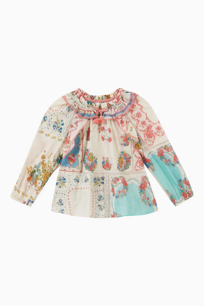 

Clover Long Sleeve Top in Cotton, Neutral