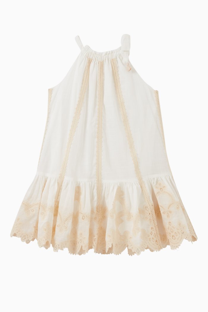 

Clover Lace Dress in Cotton, Neutral