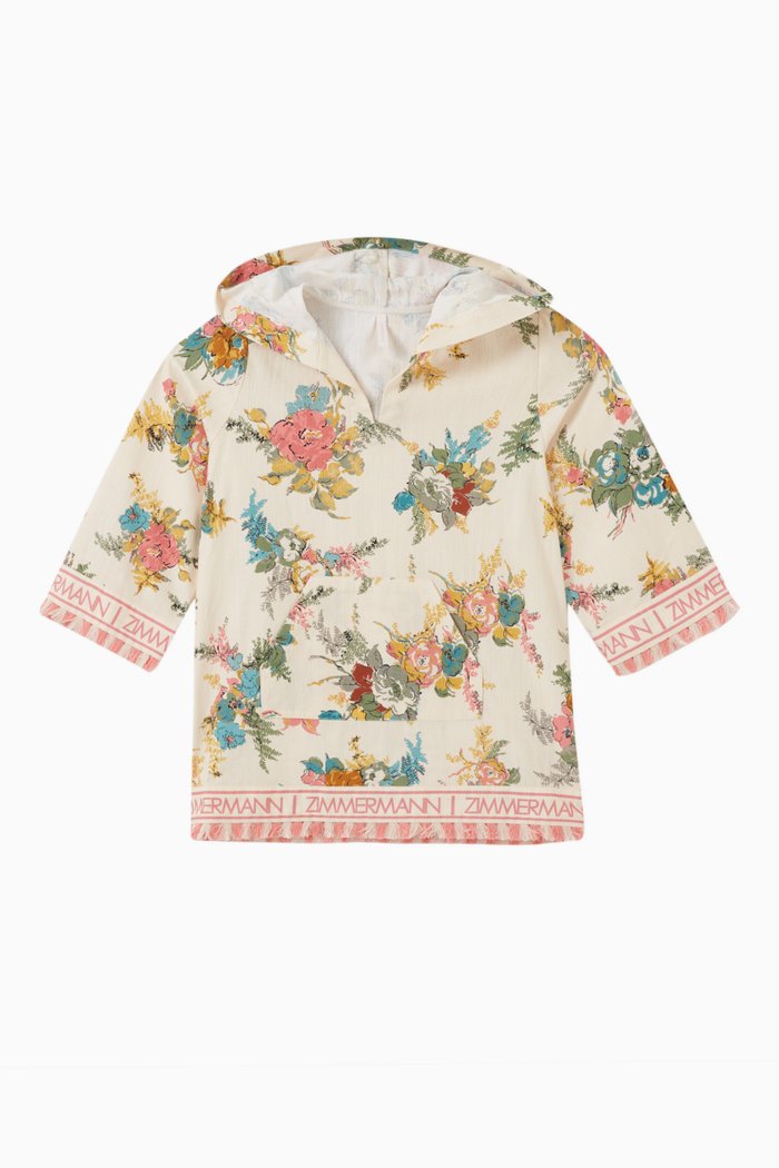 Floral Clover Coverup in Cotton, Neutral