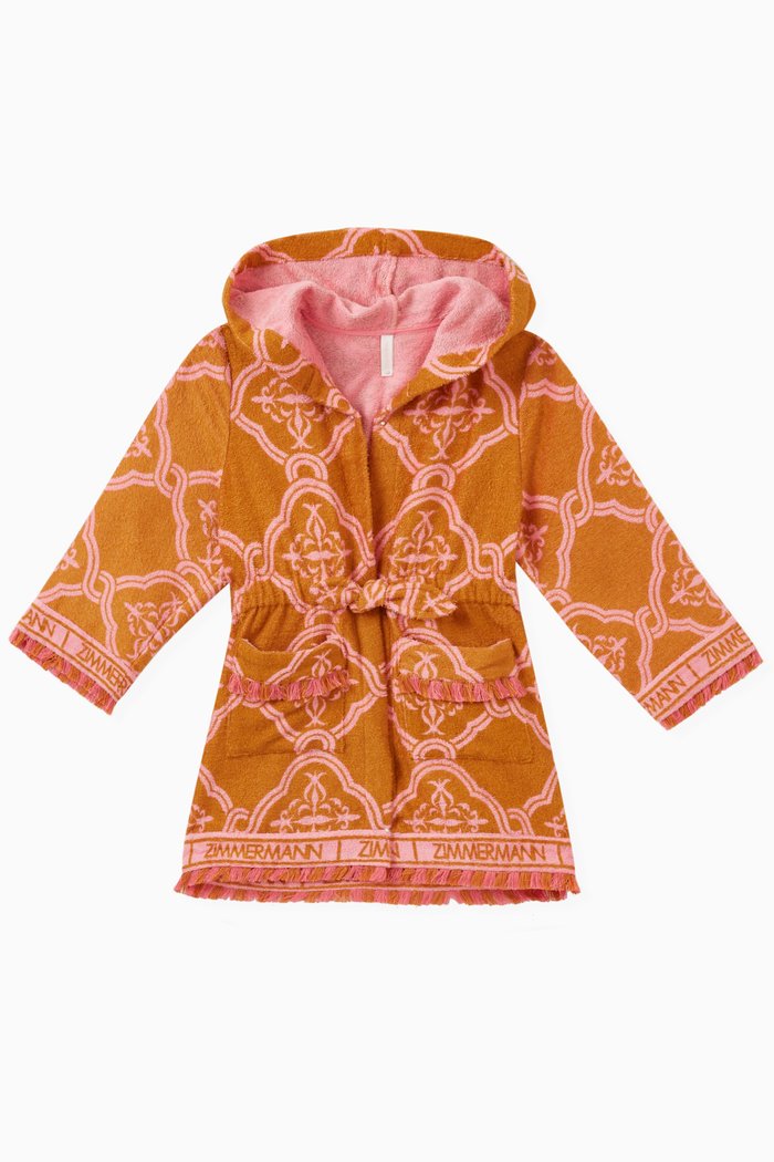 

Clover Terry Towel Robe in Cotton, Multicolour
