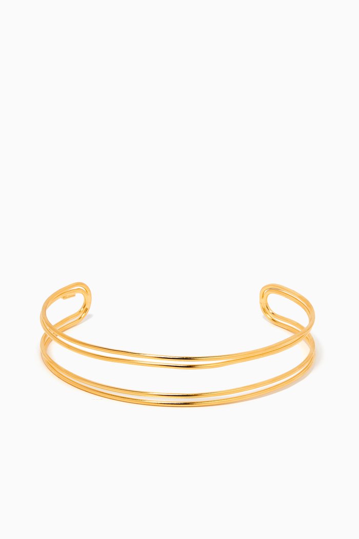 

Linear Choker in 24kt Gold-plated Brass