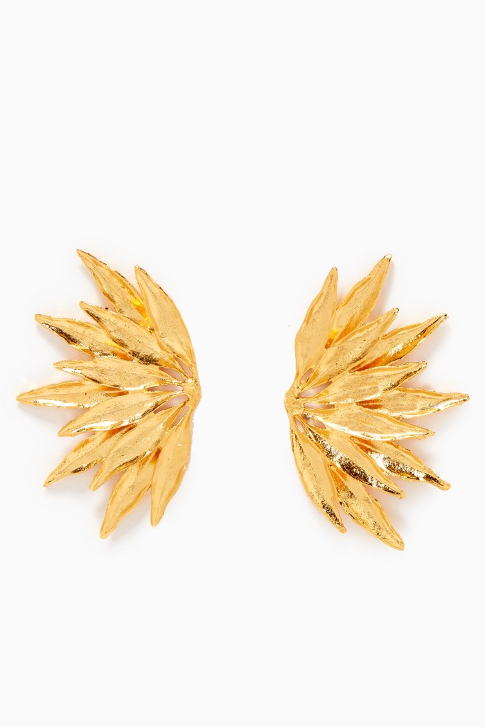 

Dahlia Earrings in 24kt Gold-plated Brass