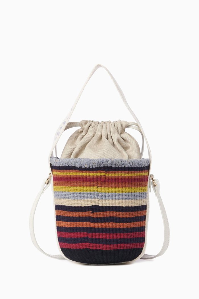 

Small Woody Bucket Bag in Recycled Wool Knit, Multicolour