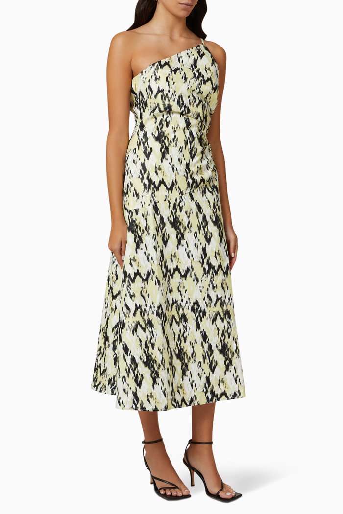 

The Resemblance One-shoulder Dress in Crepe, Multicolour